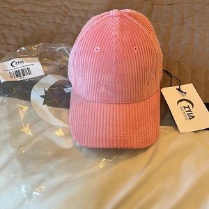 NWT Zyia Dusty Rose Corduroy Baseball Cap
